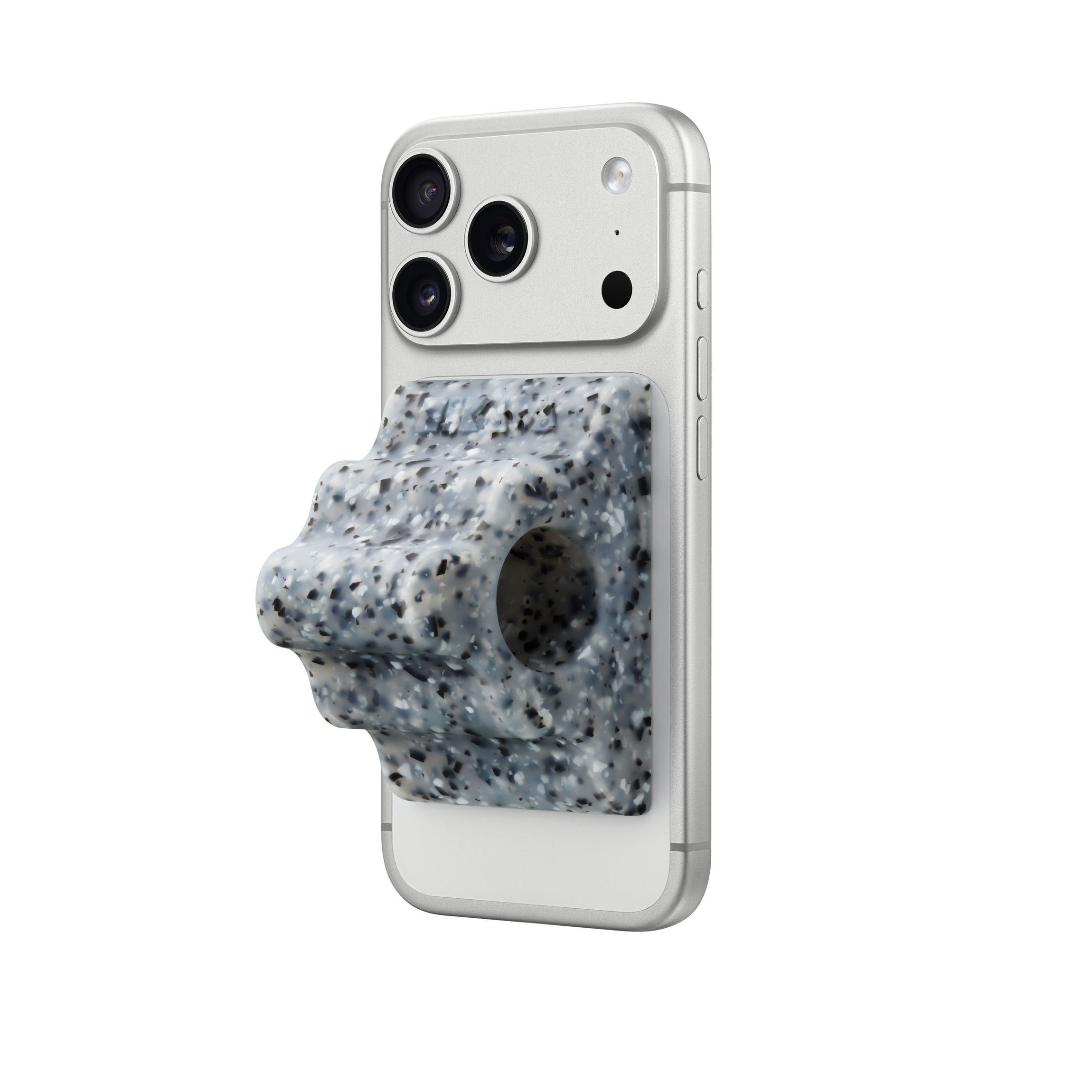 Аксессуар для iPhone, который сочетает в себе ручку и подставку, Hikawa Phone Grip & Stand Color: Crater